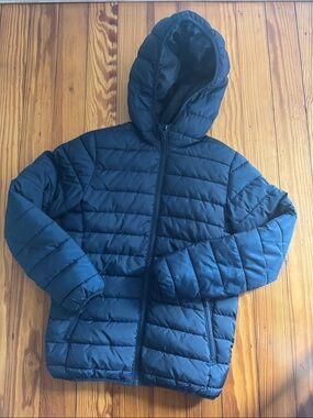 Jack & Jones Navy Quilted Hooded Puffer Jacket youth size 152/12 or 14